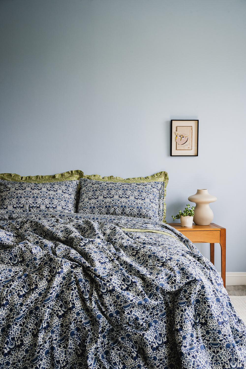 Flat Top Sheet Made With Liberty Fabric Lodden