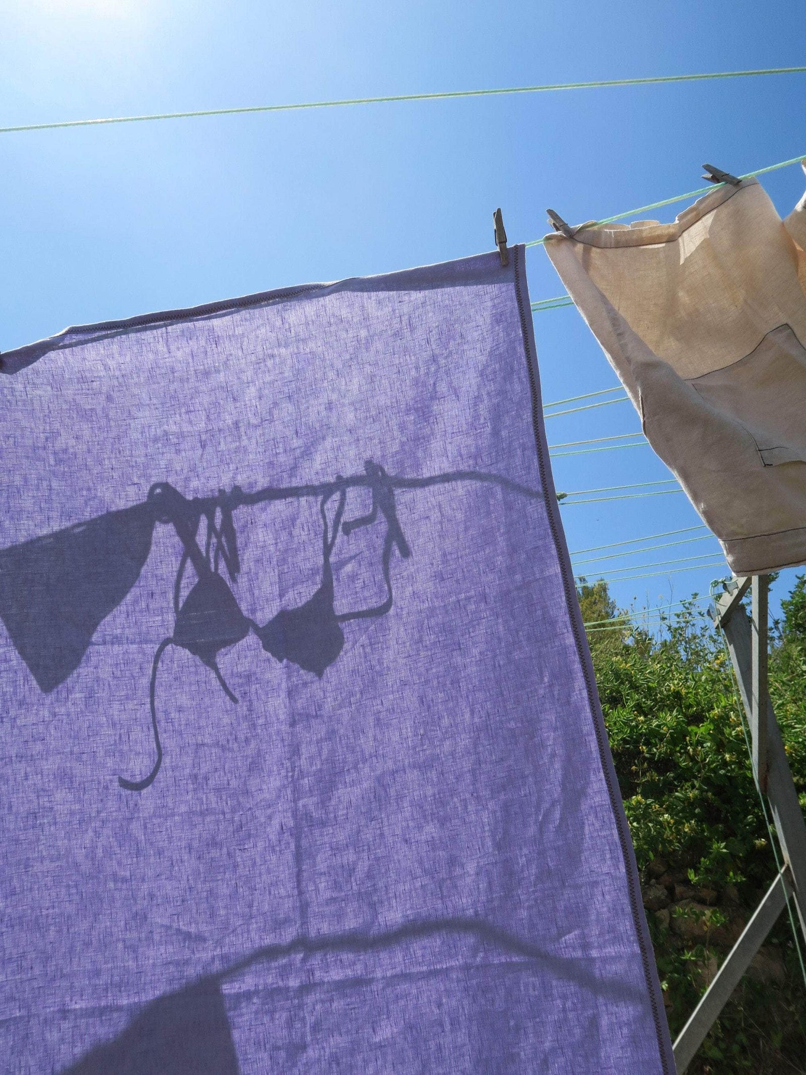 Irish Linen Large Towel - Lavender