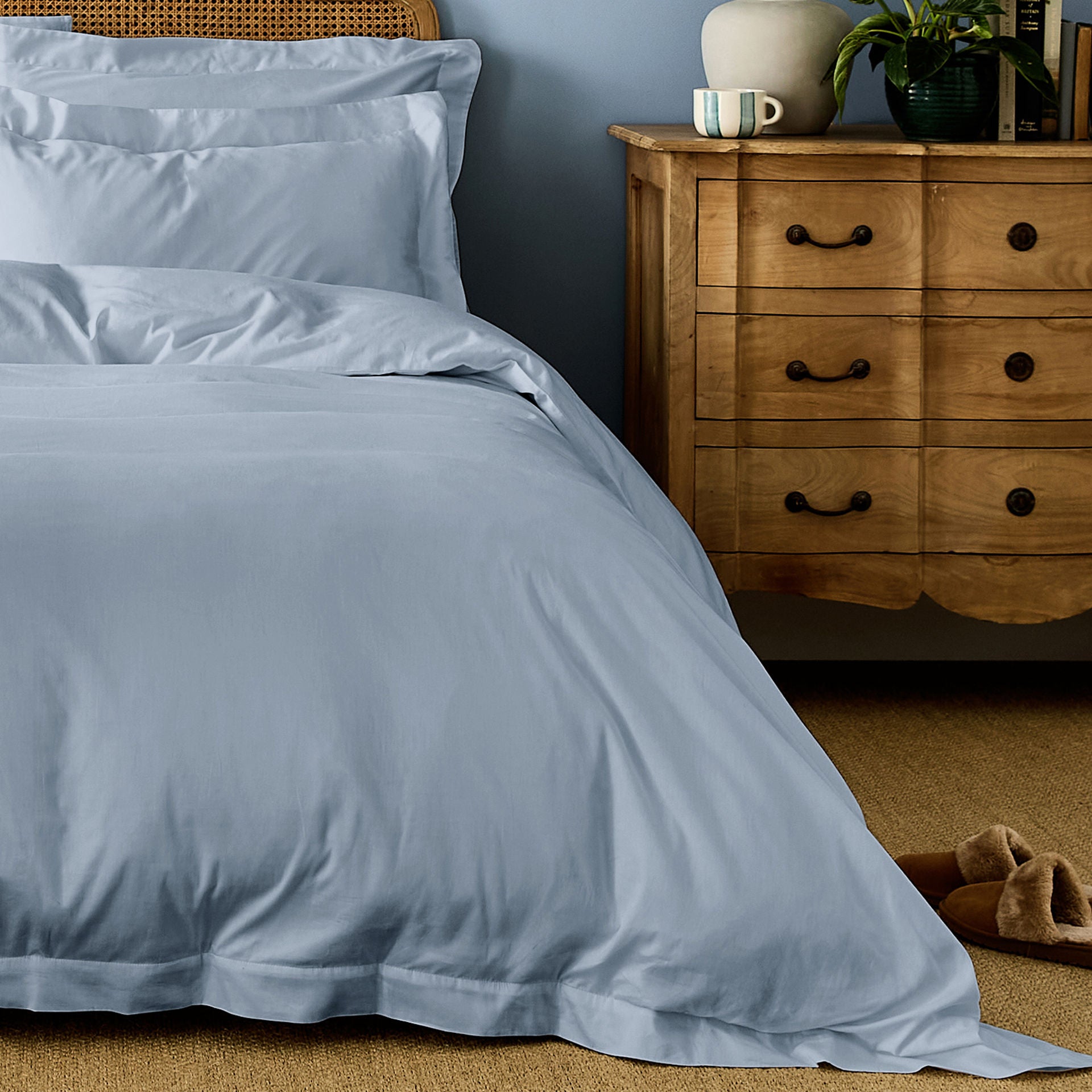 Luxury Organic Cotton Nordic Sky Edged Duvet Cover