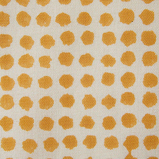 Seed Block Printed Fabric Cotton Mustard Sample