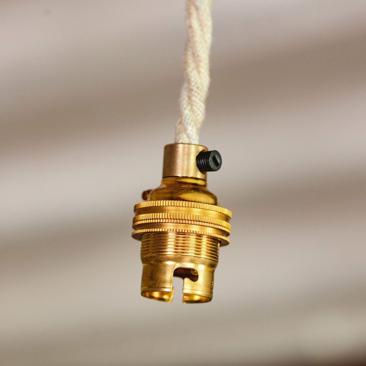 Flex and Bulb Holder, Cream Jute (UK)