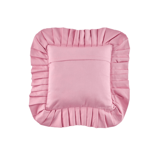 Blumen Green Ruffled Cushion Cover