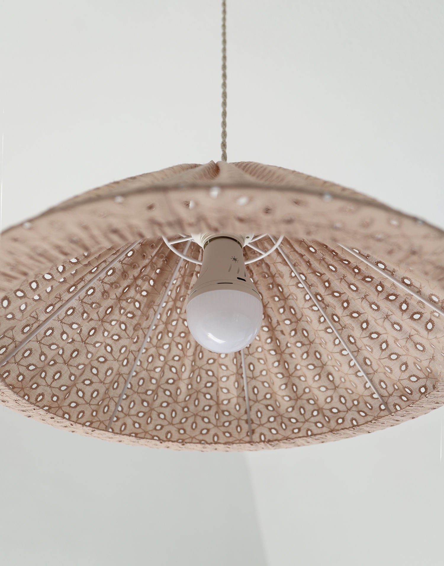 Conical Pendant Light Openwork Malala “Broderie Anglaise”
