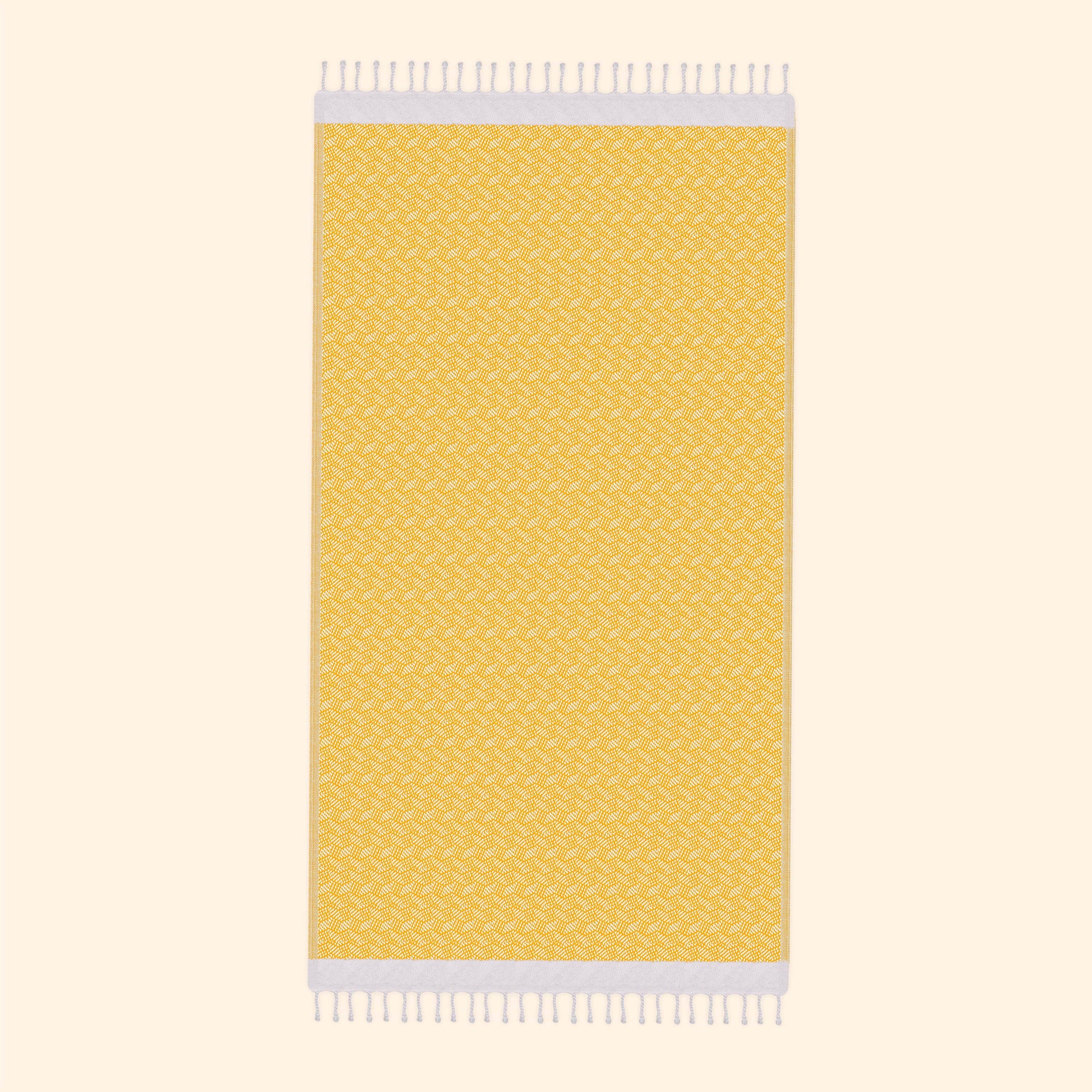 Modern Love Pure Cotton Bath & Beach Towel In Sunny Yellow
