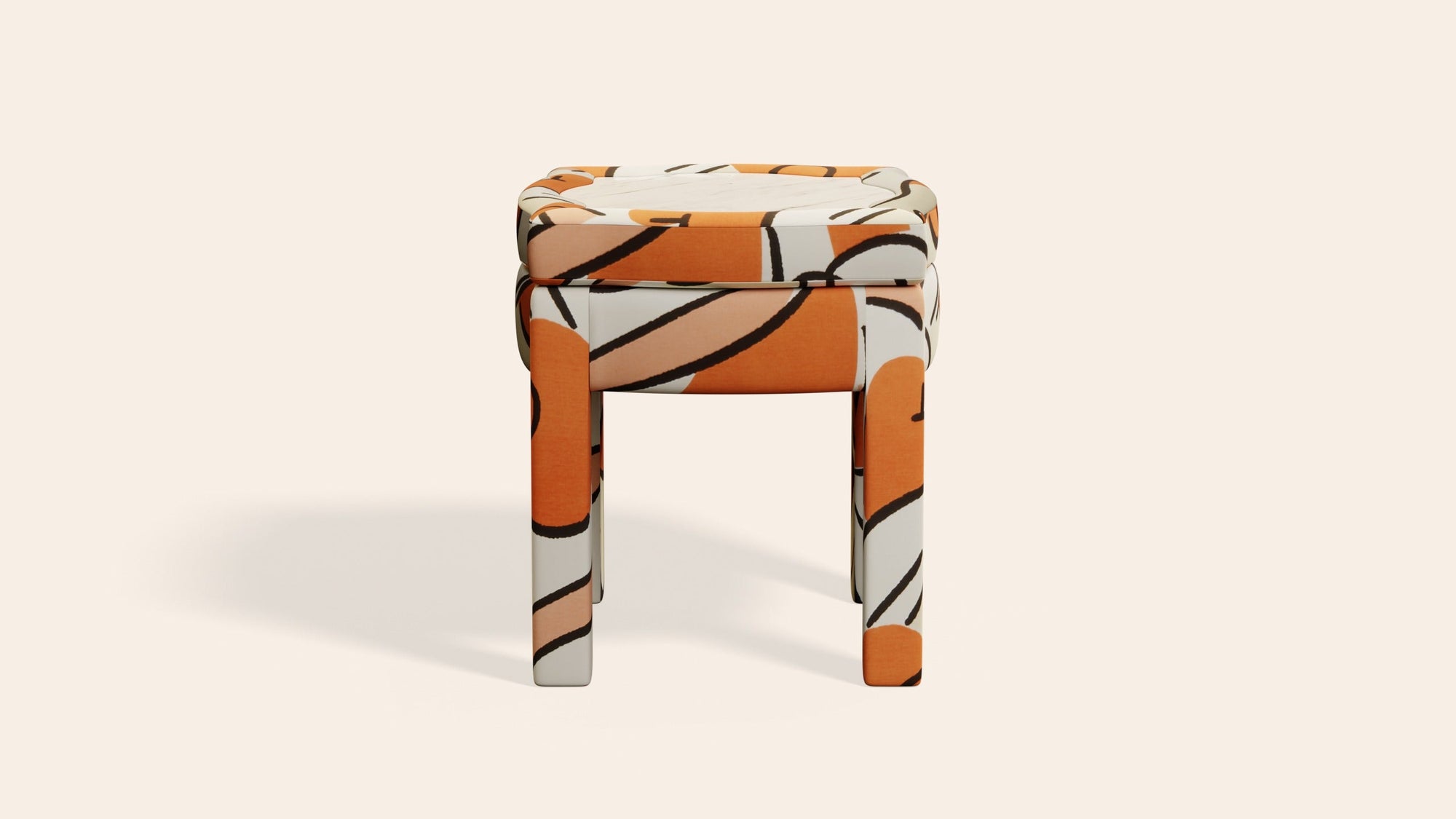 Piero Footstool, Tangerine