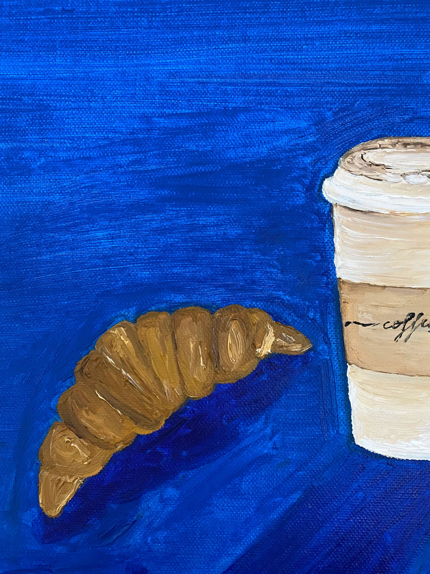 Café et Croissant Painting
