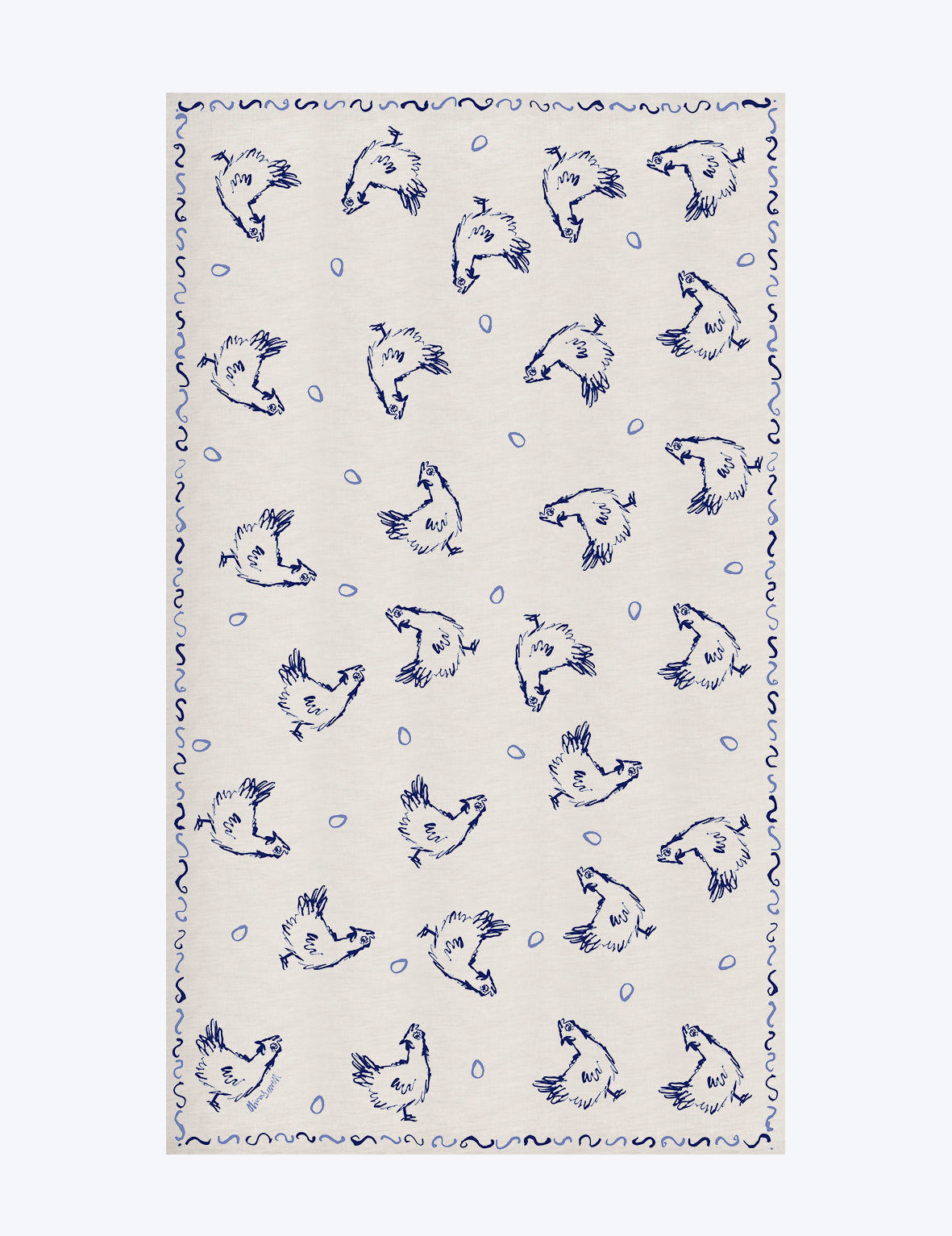 Hens & Eggs Linen Tablecloth