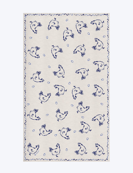 Hens & Eggs Linen Tablecloth