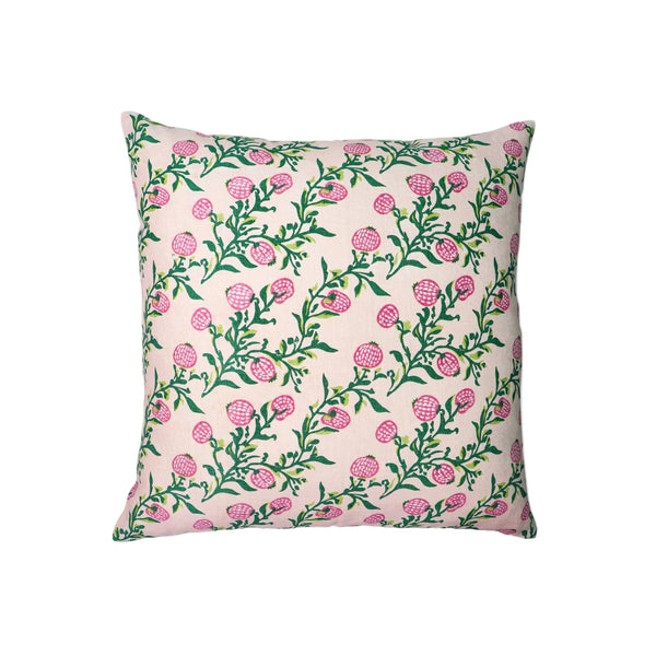 Rasa - Pure Linen Throw Pillow Cover - Pastel Pink