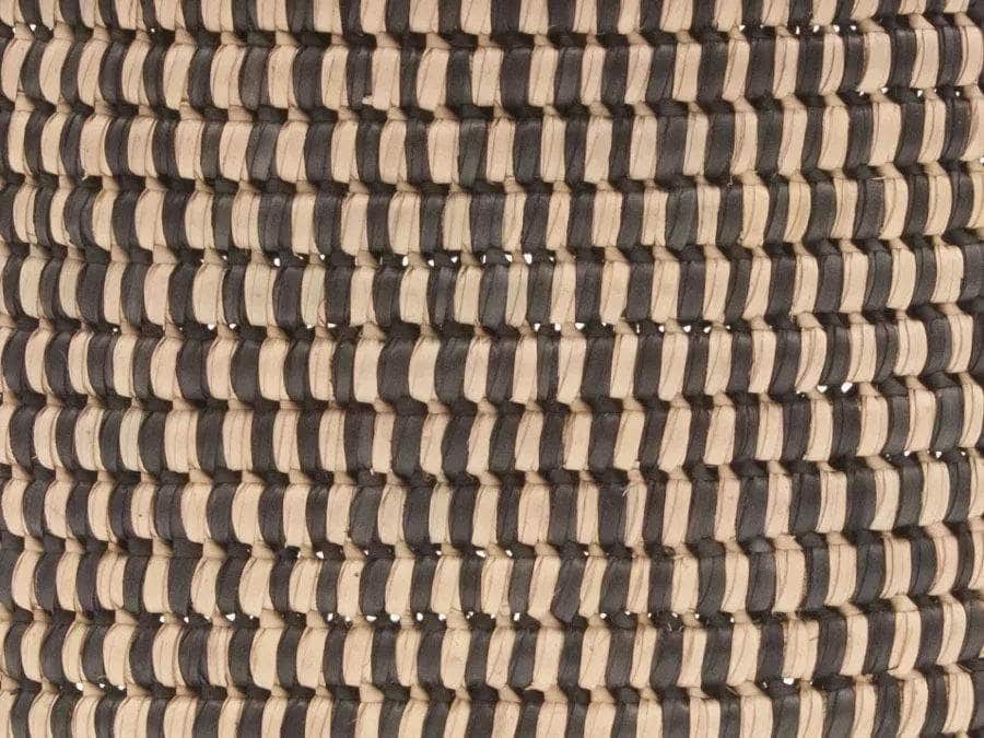 YULE : Grey Slate Check Lidded Laundry Basket