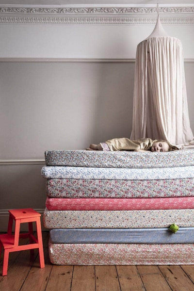 Fitted Sheet Made With Liberty Fabric Betsy Grey