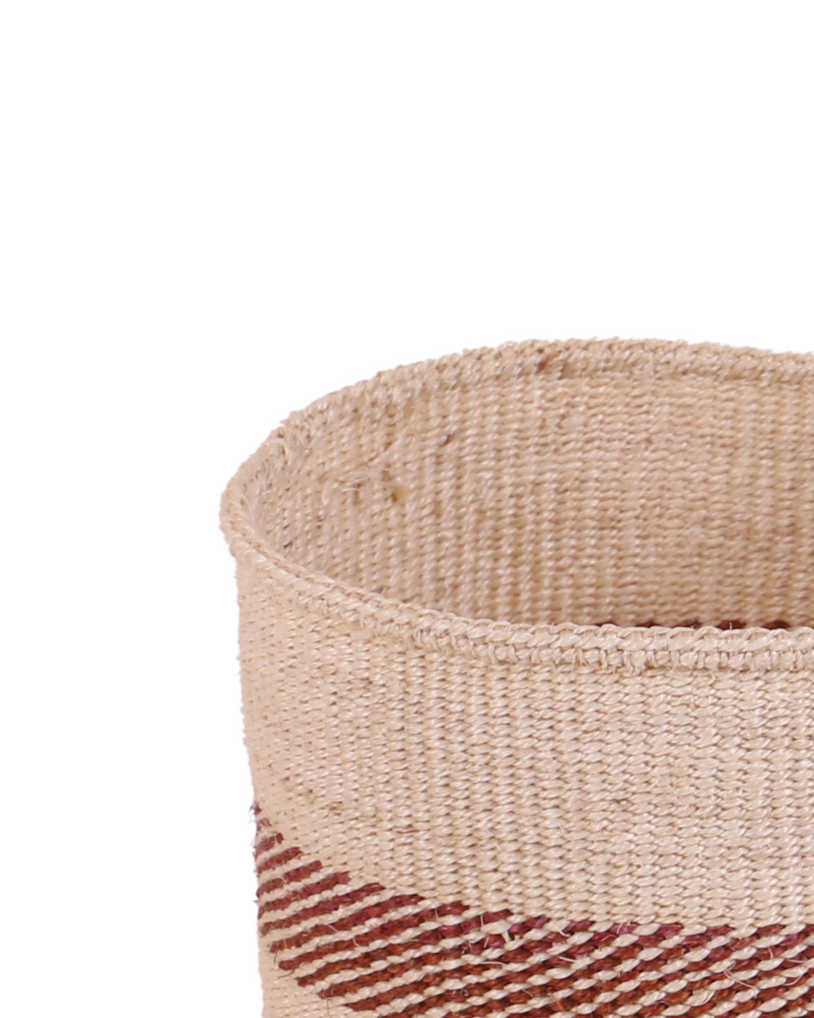 LISHA: Extra Small Brown and Natural  Sisal Basket
