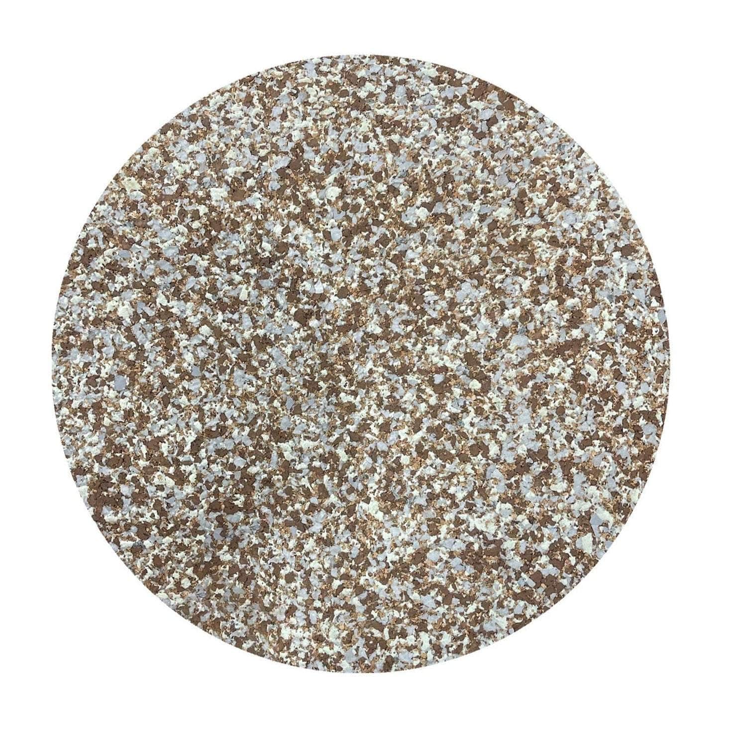 Warm Grey Round Speckled Cork Placemat