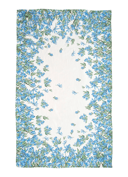 Iris Border Linen Table Cloth