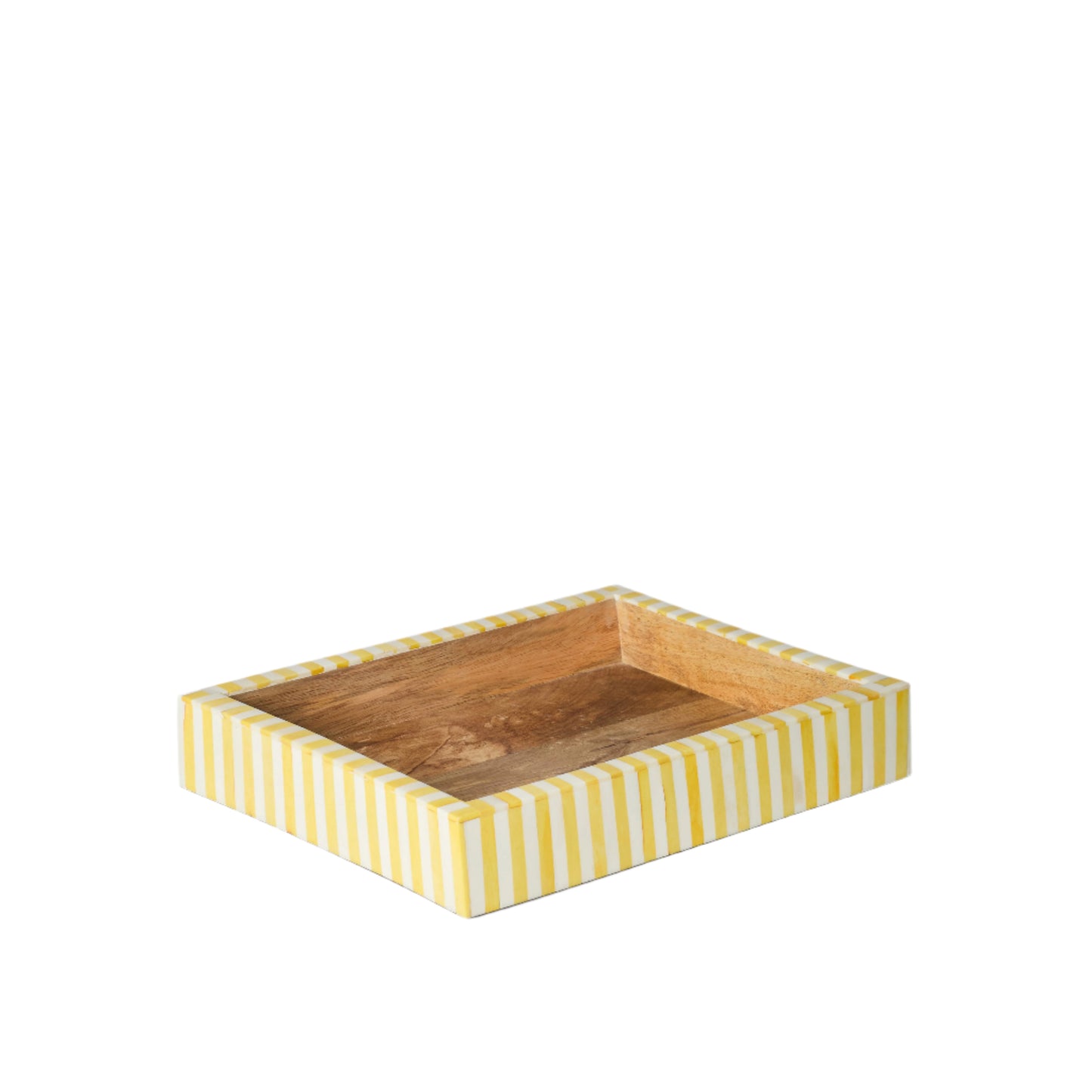 Rectangular Inlay Tray | Small | Yellow | Striped