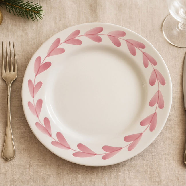 Cesare Plate Pink - 25cm