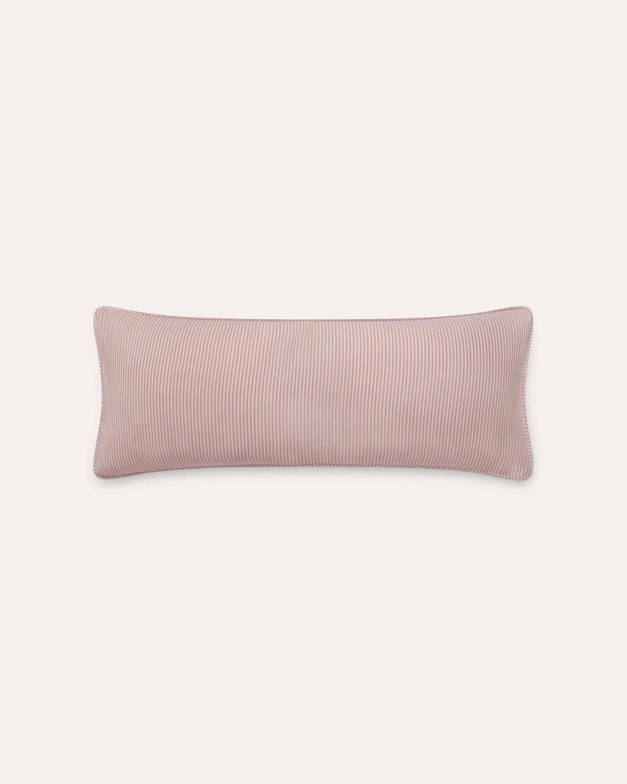 The Fine Stripe Long Cushion in Rose