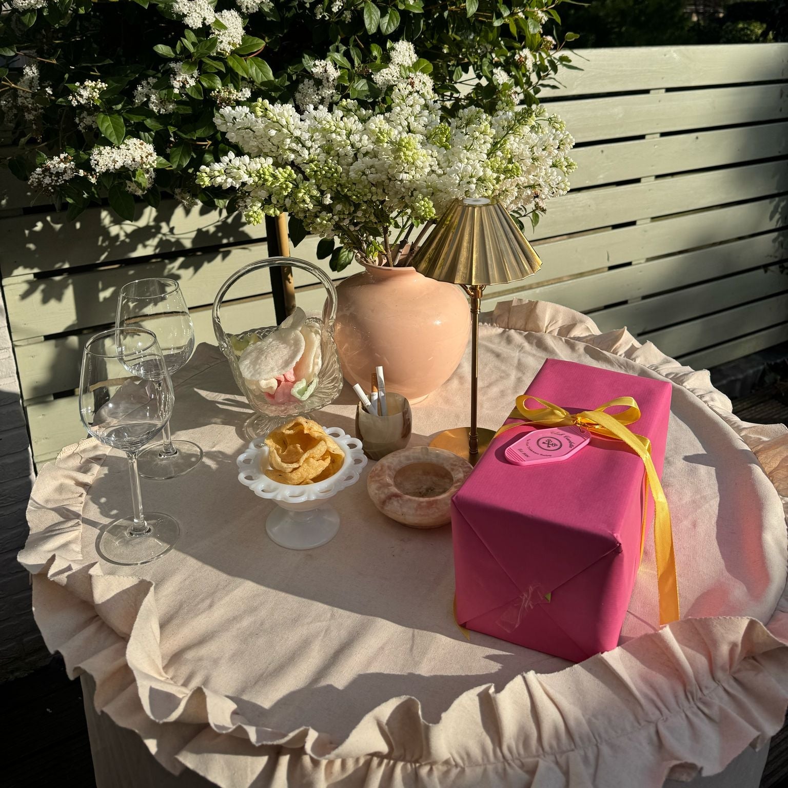 High Party Tablecloth Beige