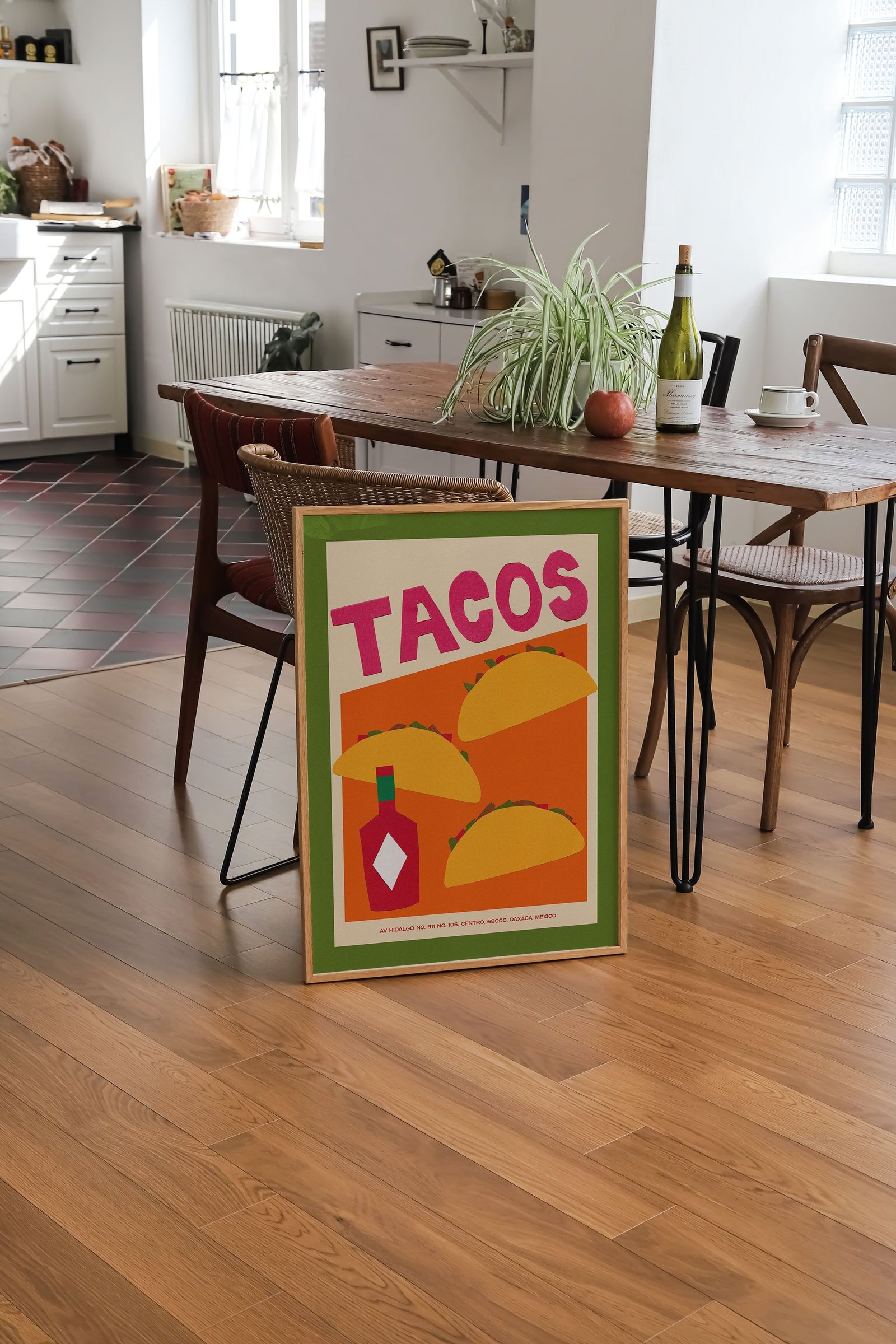 Tacos Hand Collaged Print