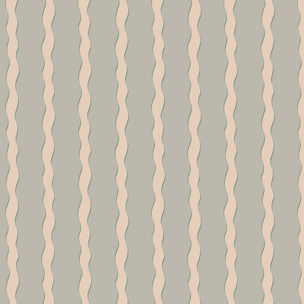 Scroll Stripe - Verdigris (Fabric)