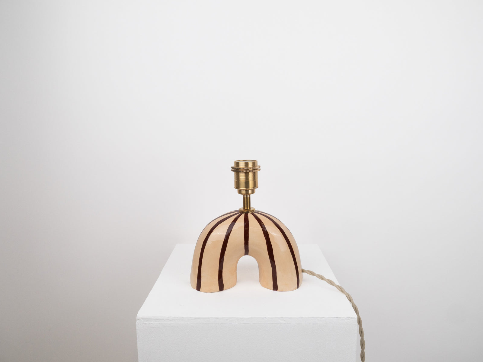 'Me' Table Lamp - Brown Stripes