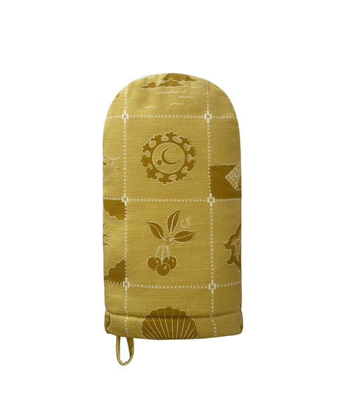 Redwork Oven Mitt in Yellow