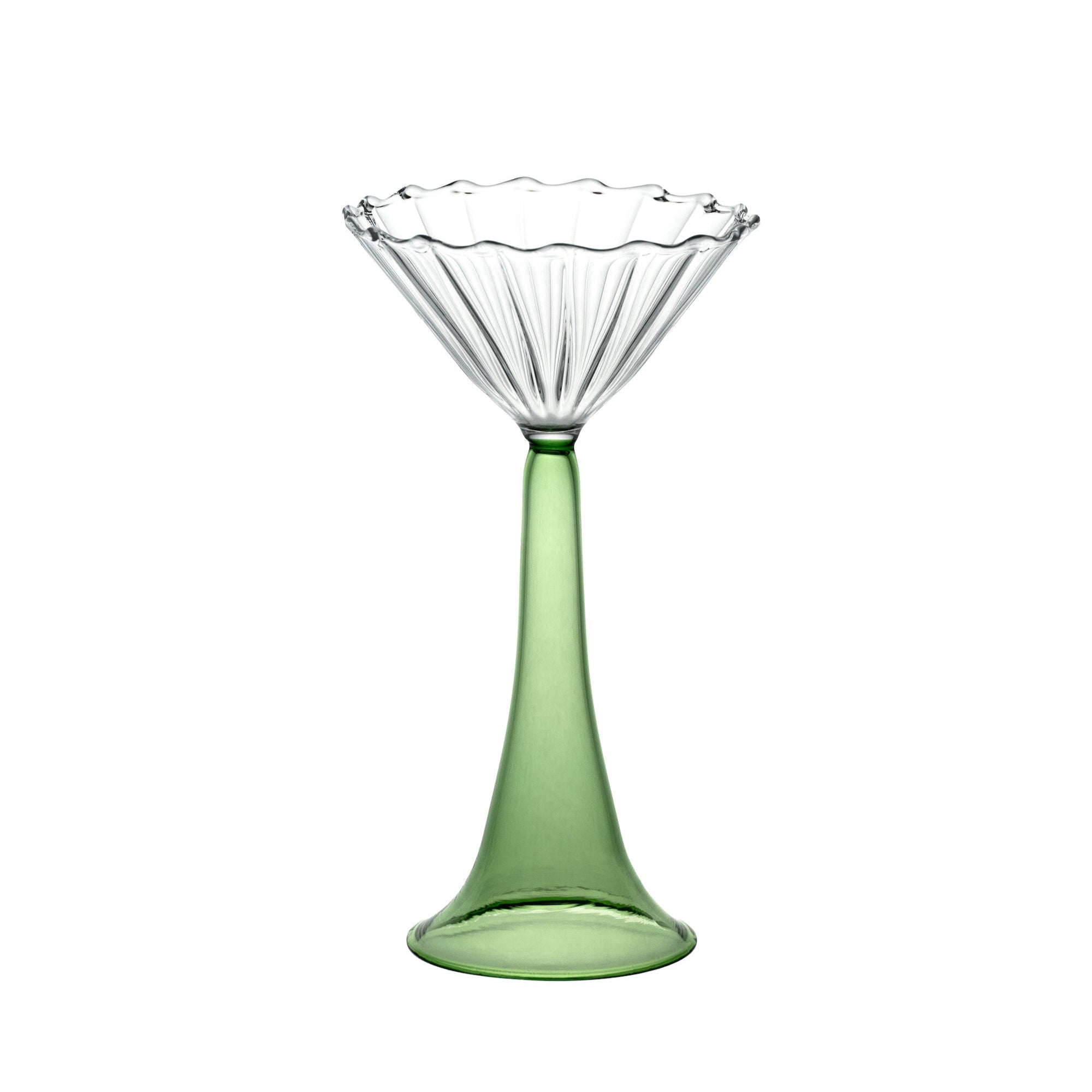 Campanula Cocktail Glass Green
