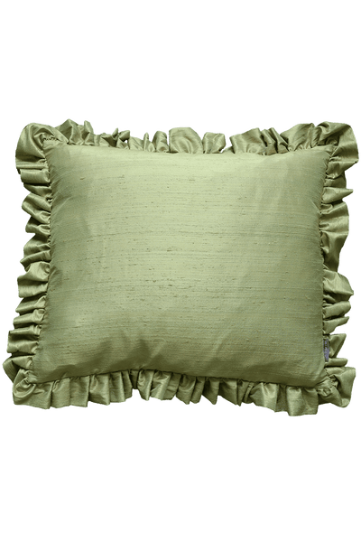 Ruffle Silk Cushion Pear
