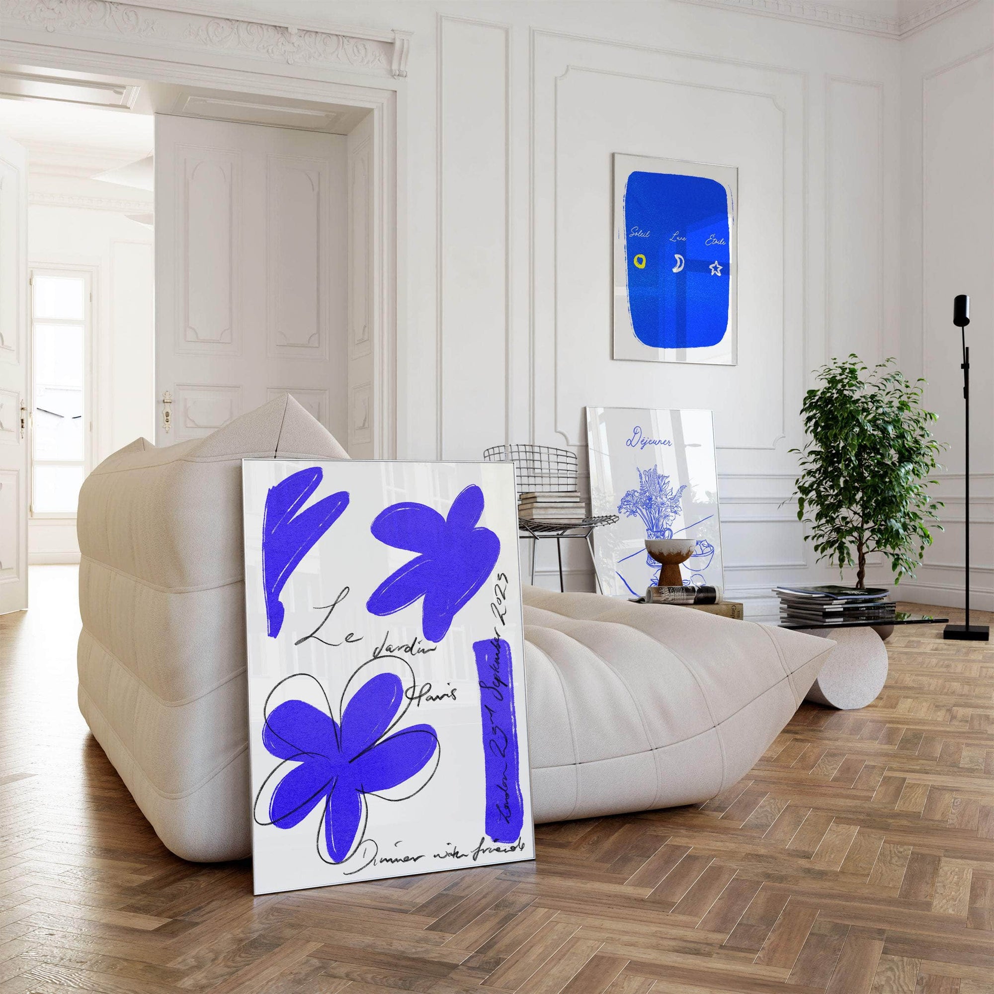 Le Jardin Blue Art Print