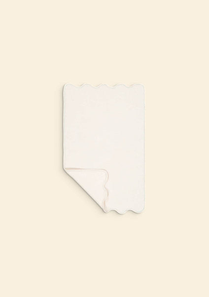 Ivory Cotton Wavy Bath Mat