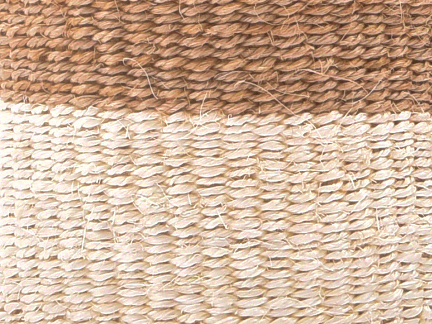 CHAMA: Khaki & White Colour Block Storage Basket