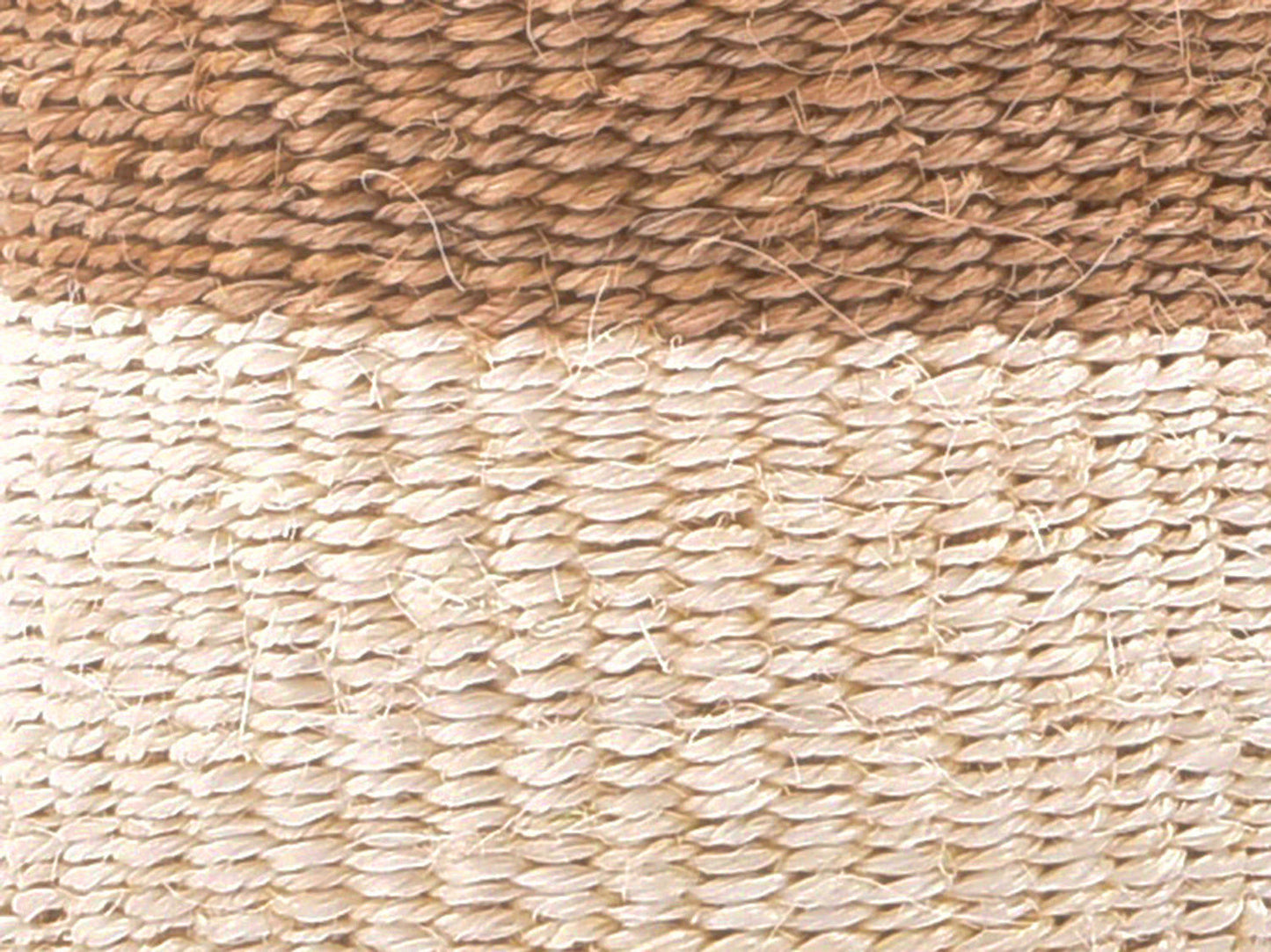 CHAMA: Khaki & White Colour Block Storage Basket