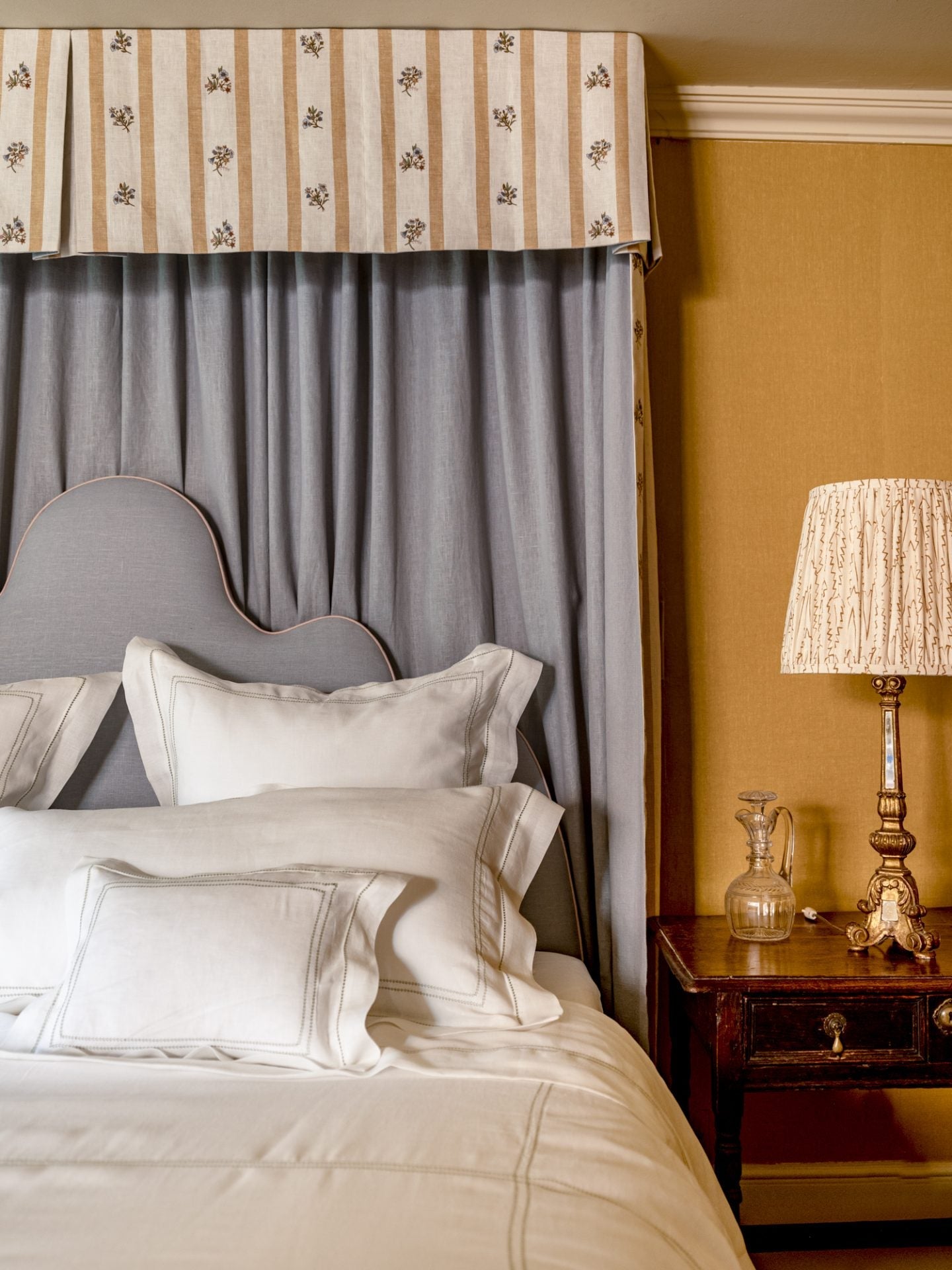 Boudoir Pillow with Hemstitch in Botanical Green