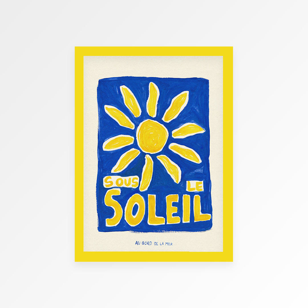 Sous Le Soleil Hand Painted Print