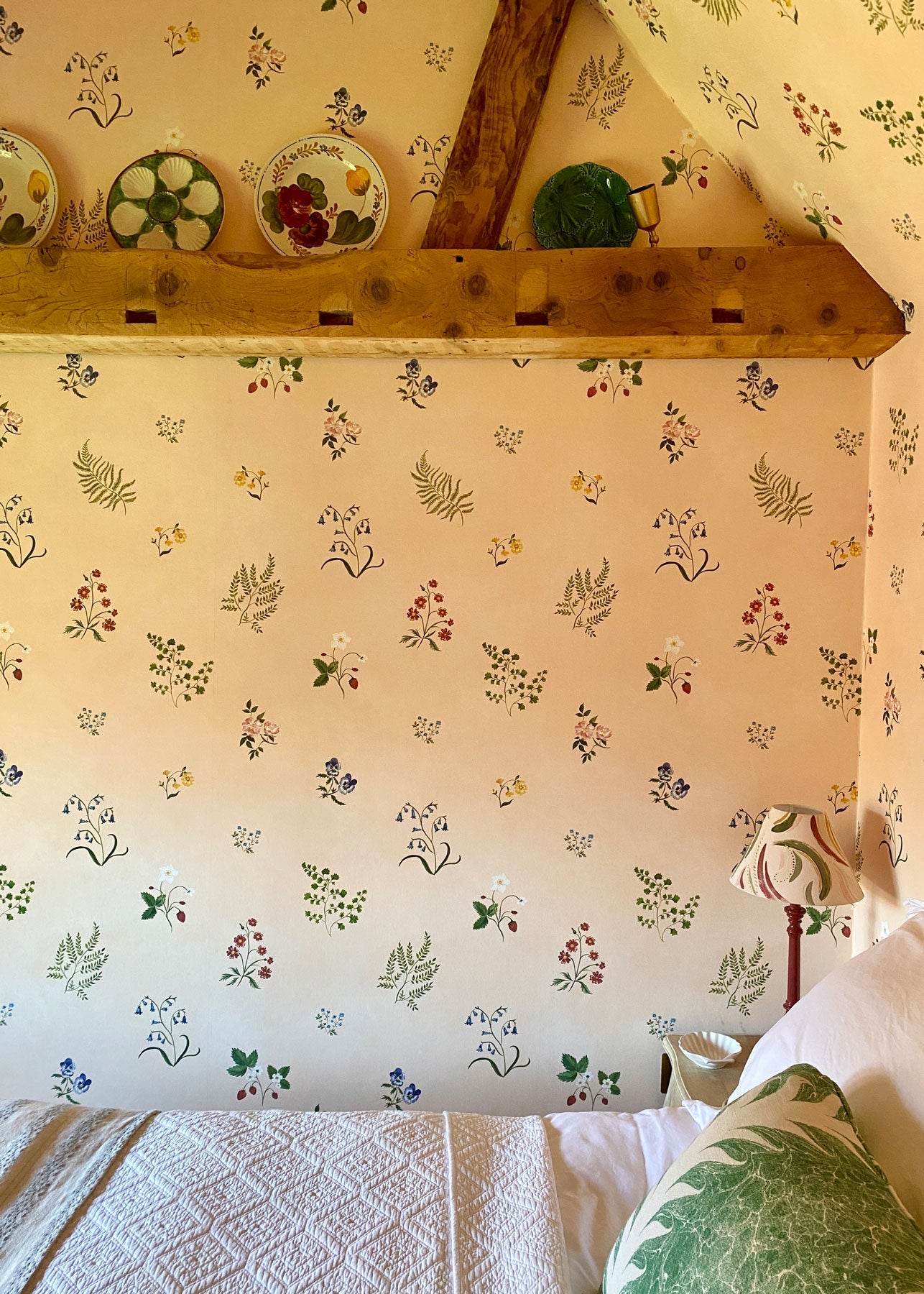 Herbarium Wildflower Wallpaper - Blush