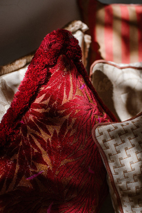 Double Sided Cushion Maya Bordeaux & Camel x Yoko Bordeaux & Spice