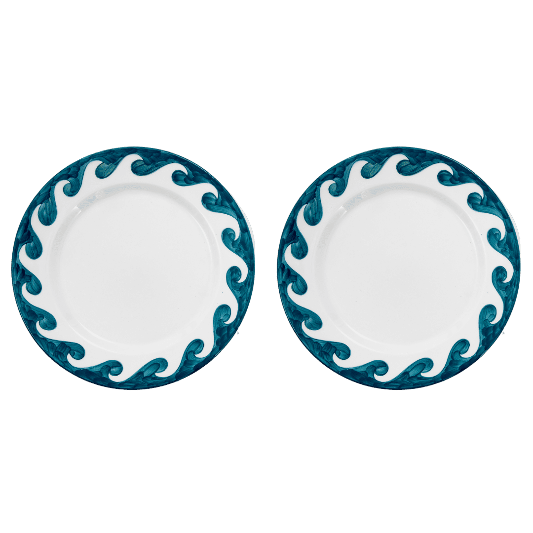 Blue Dive In Dinner Plate Set-Of-Two