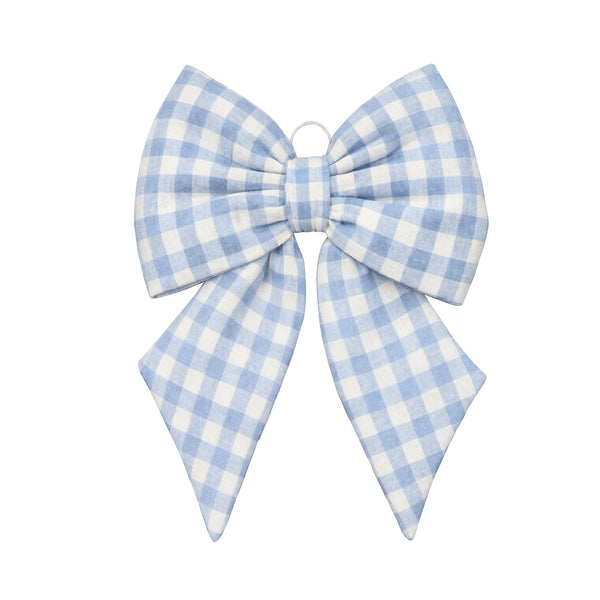 Oversize Bow Gingham Blue (35x50cm)