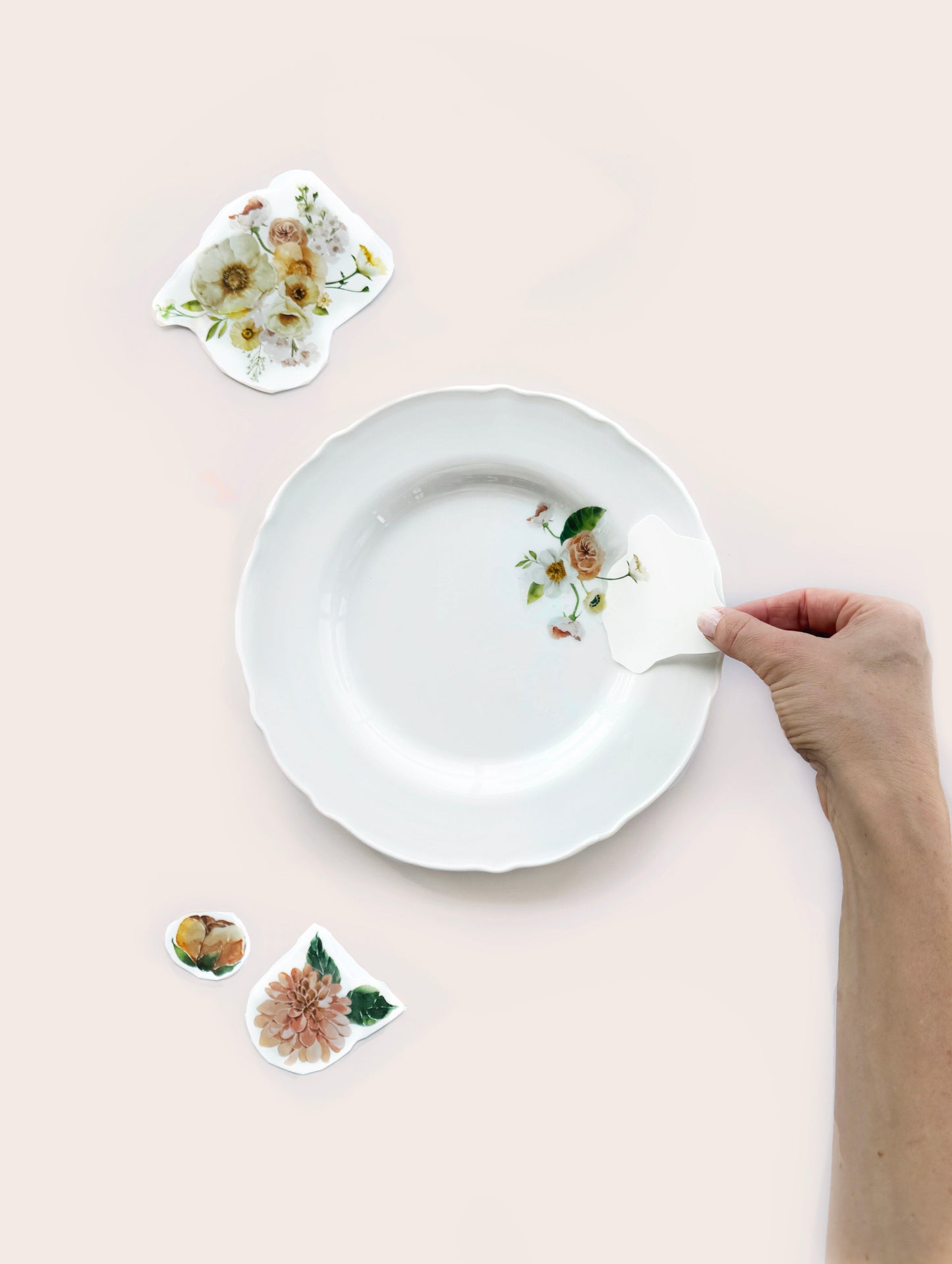 Wildflowers Set DIY Plate Sticker Decoration