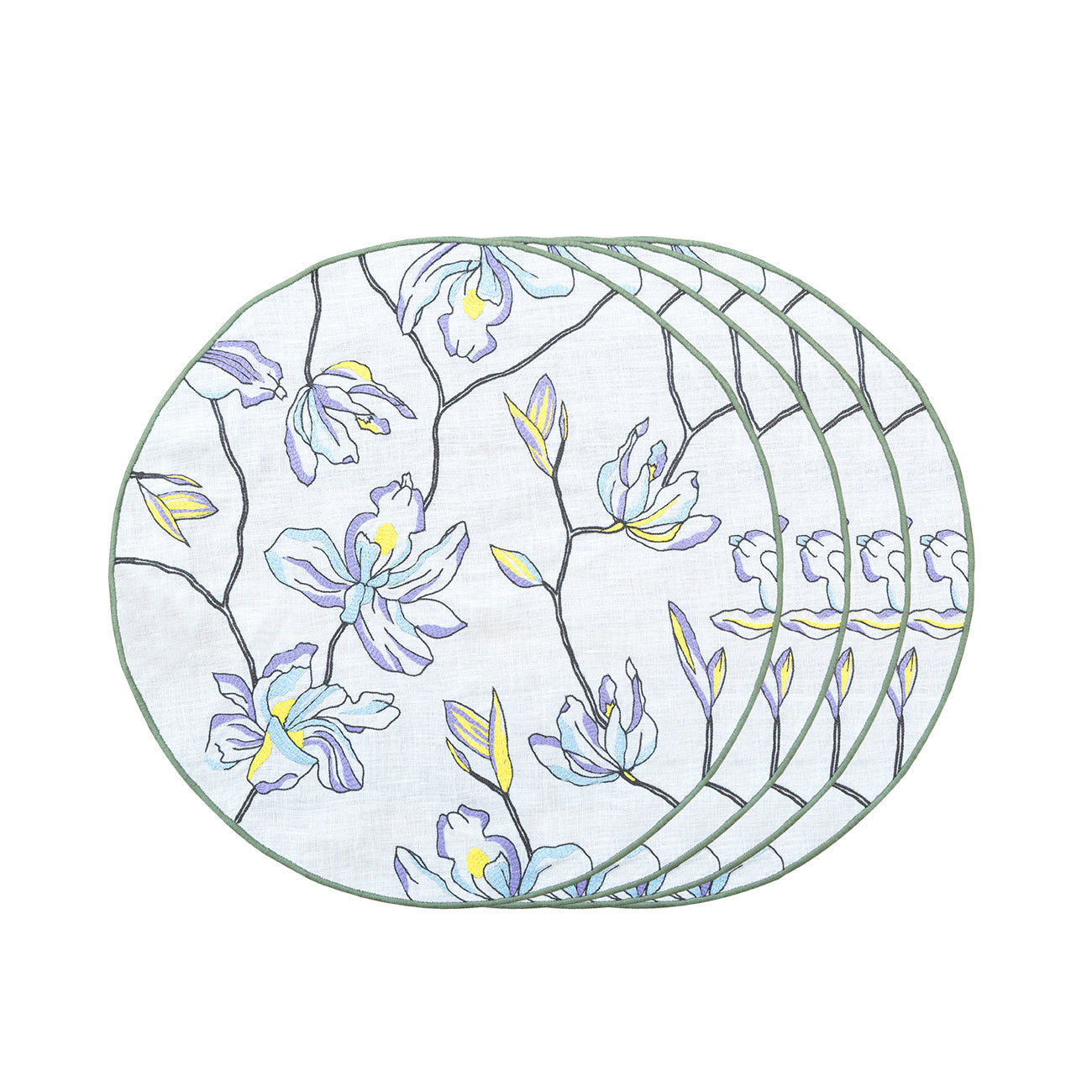 Floral Fresco - Placemats - Blue (Set of 4)
