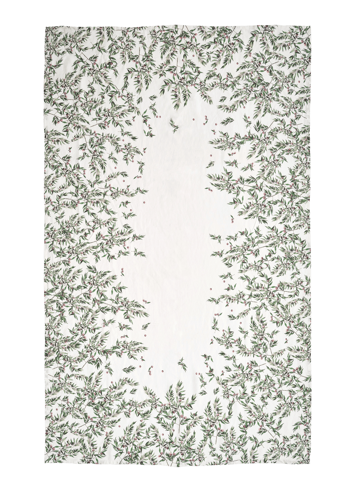 Olive Border Linen Table Cloth
