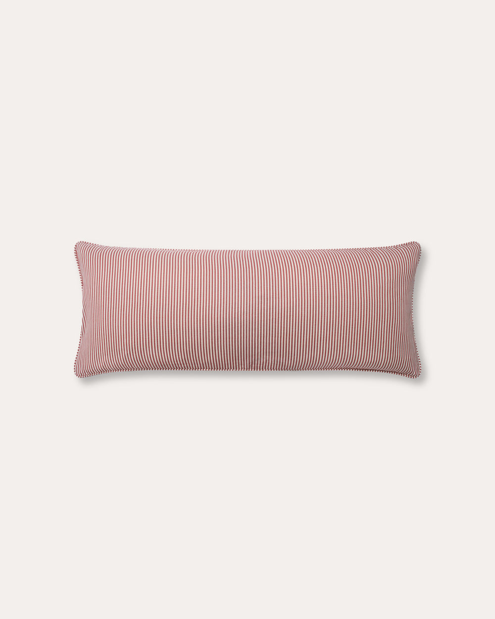 The Fine Stripe Long Cushion in Crabapple