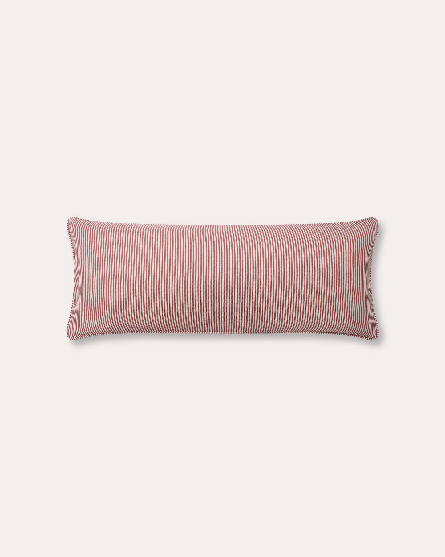 The Fine Stripe Long Cushion in Crabapple