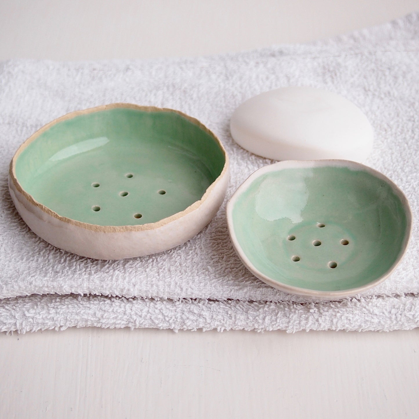 Handmade Turquoise Ceramic Soap Dish