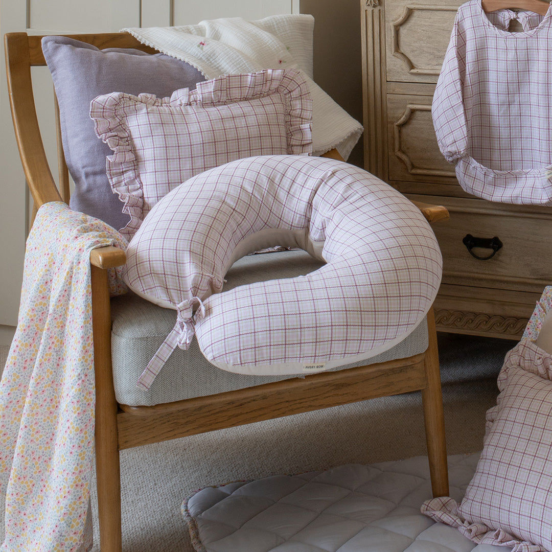 Nursing Pillow - Pink Check