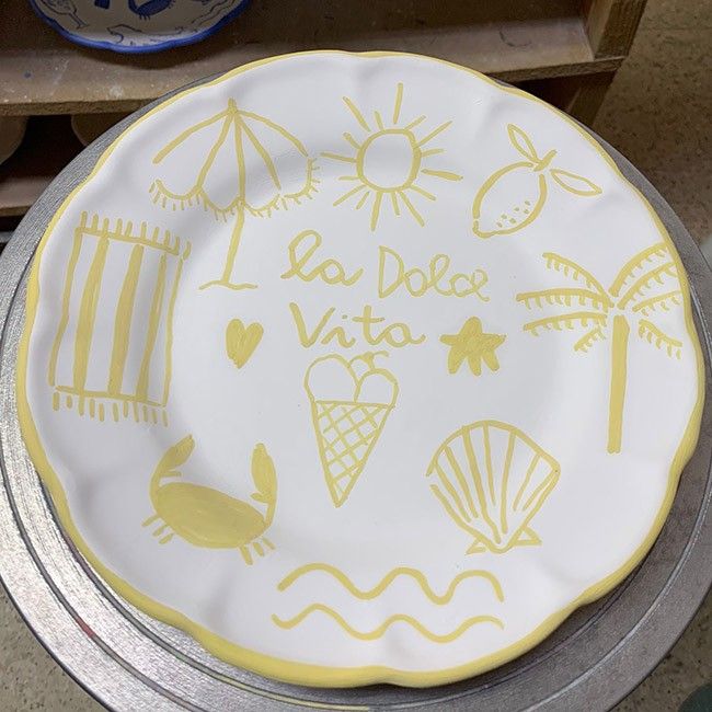 Dolce Vita Plate Yellow - 25cm