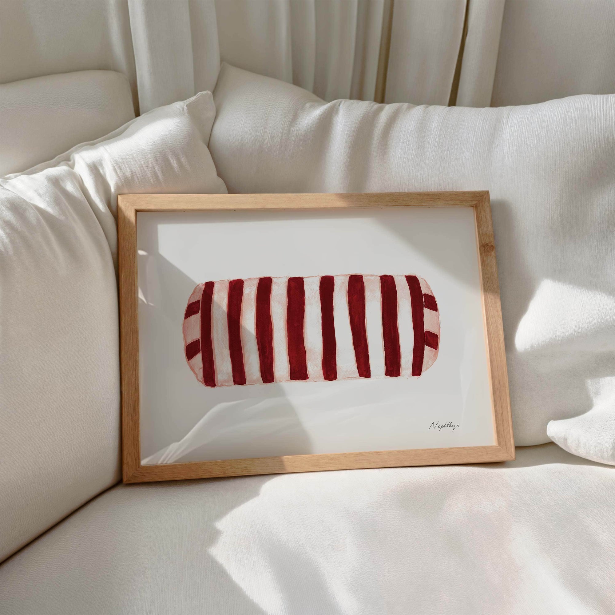 Five More Minutes Striped Bolster Print