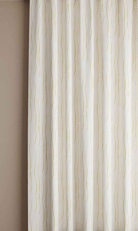 Rayure, Lemon Linen Fabric