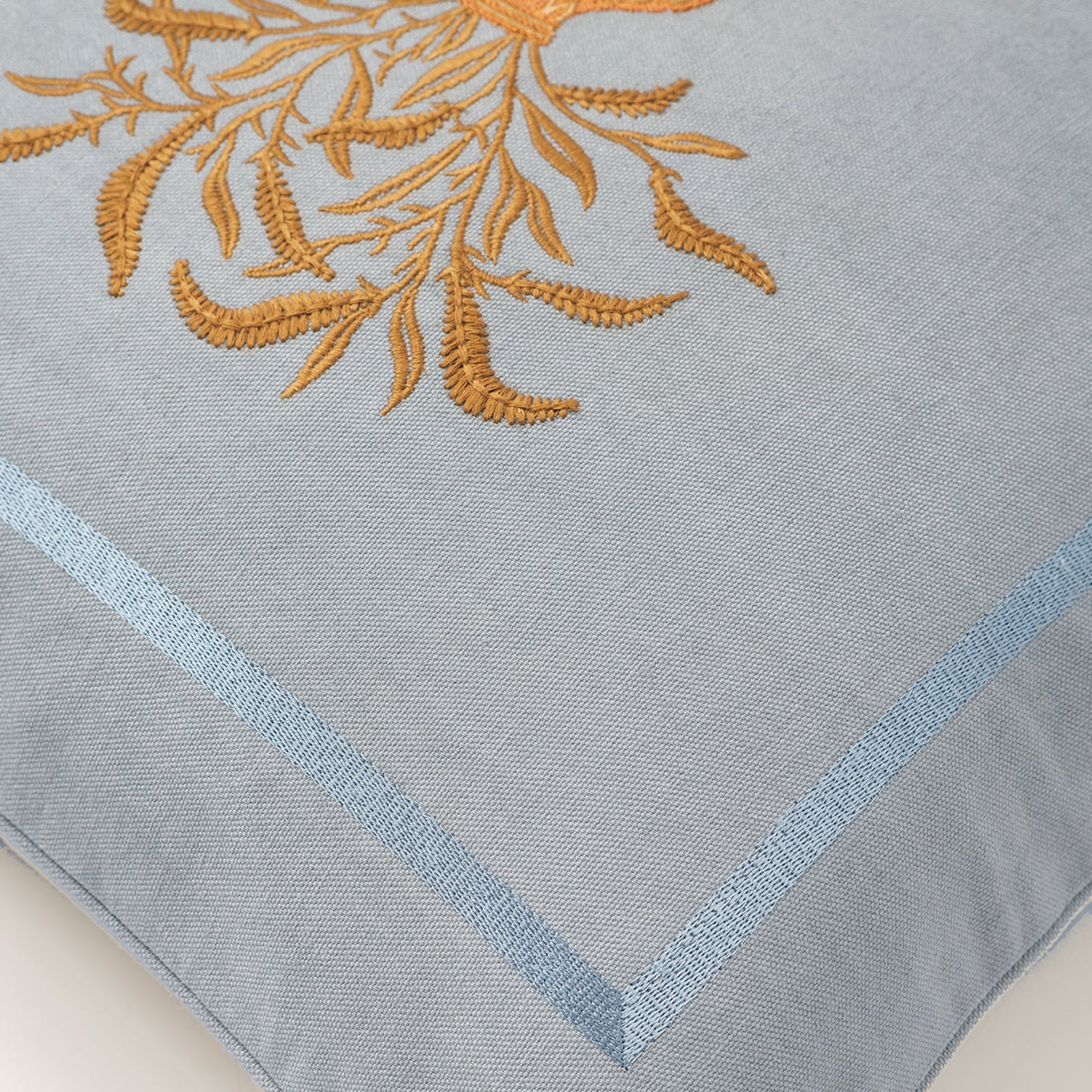 Cushion Rumi Smokey Blue & Caramel