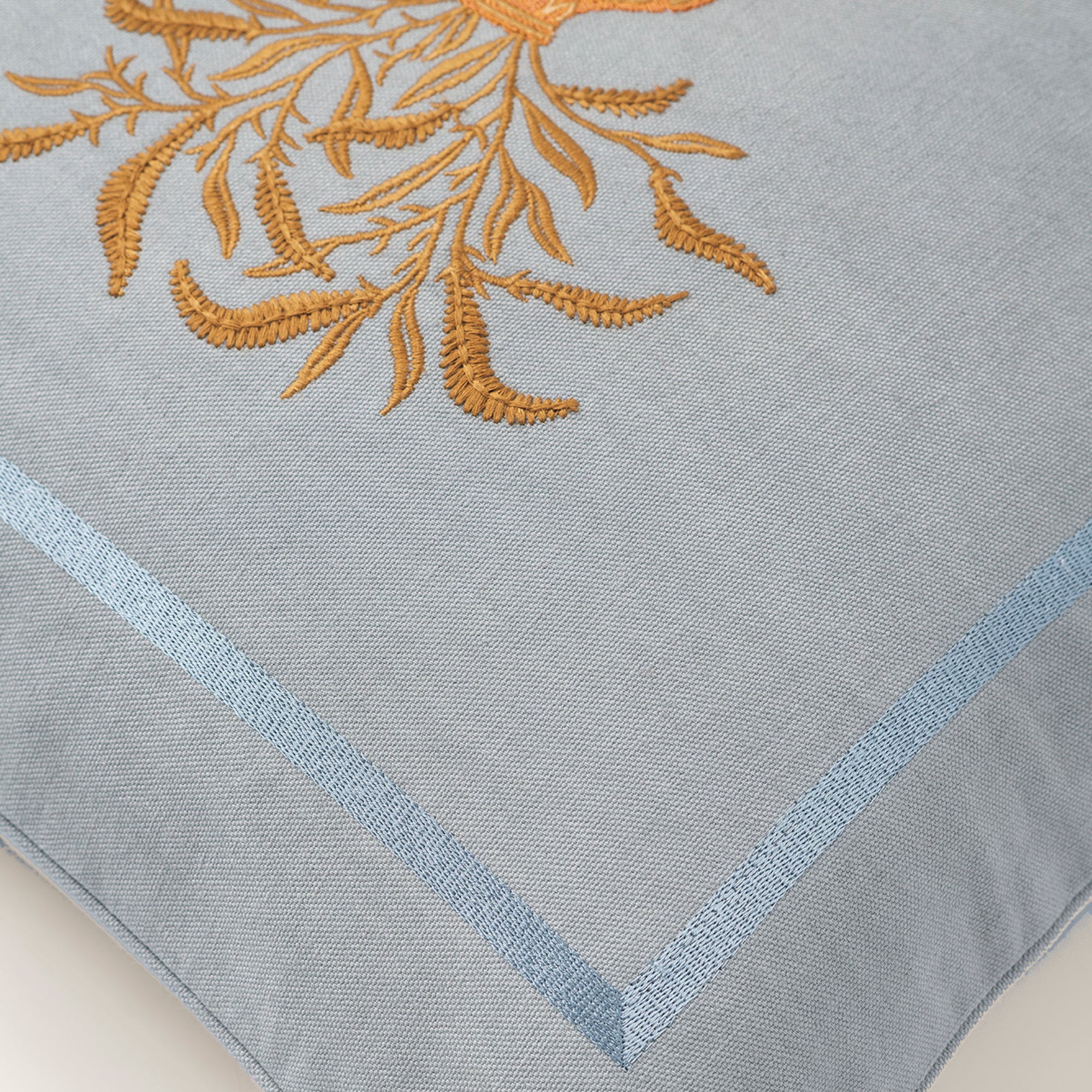 Cushion Rumi Smokey Blue & Caramel